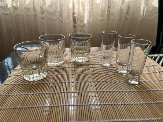 Vasos de cristal cortado